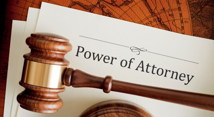 Power of Attorney document with a gavel